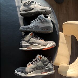 Jordan Bundle (2 pairs) Size 9.5 - 4 Wet Cement + 3 retro Fear Pack.